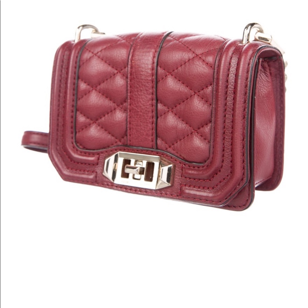 Rebecca Minkoff mini love crossbody bag, burgundy red